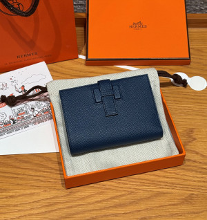 에르메스 뉴 H 파상 앱송 반지갑 올수공 (컬러 딥 블루)