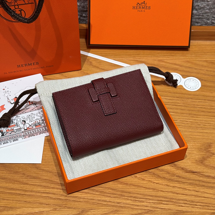 에르메스 뉴 H 파상 앱송 반지갑 올수공 (컬러 루즈 H)