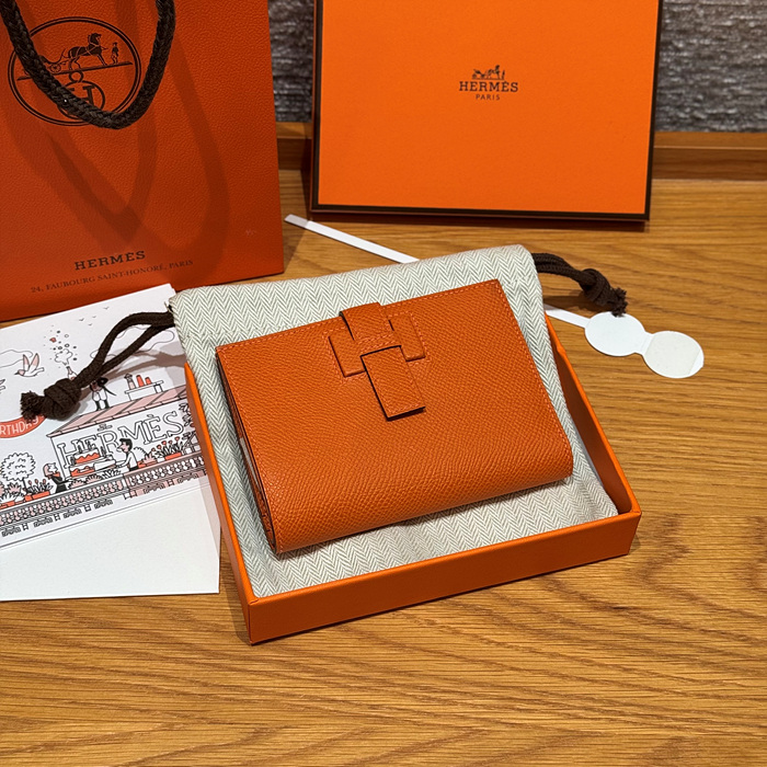 에르메스 뉴 H 파상 앱송 반지갑 올수공 (컬러 오렌지)
