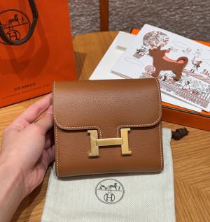 에르메스 콘스탄스 컴팩트 반지갑 올수공 (컬러 골드)