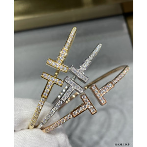 티파니 T와이어 팔찌 풀다이아 브레이슬릿 (3COLOR)