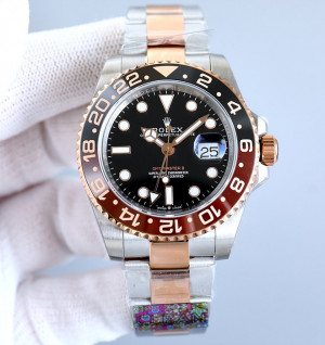 로렉스 GMT 마스터2 루트비어 콤비, 블랙판 콤비 40mm
