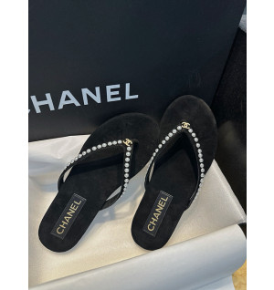 샤넬 펄 체인 샌들 뮬