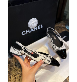 샤넬 트위드 슬링백