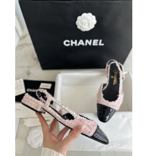 샤넬 트위드 슬링백