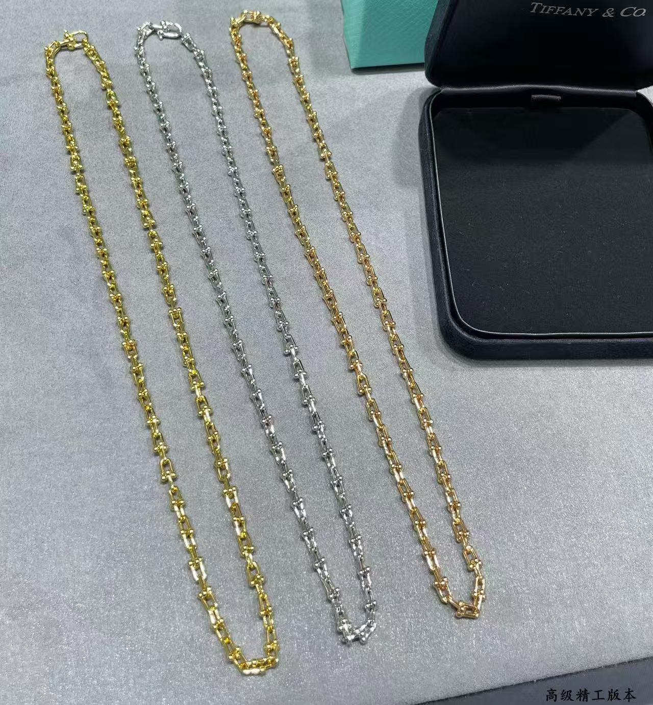 티파니 하드웨어 스몰 링크 네크리스 (3COLOR)