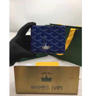 고야드 빅투와르 반지갑 (컬러 블루)