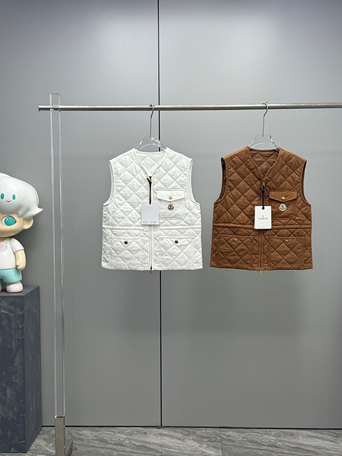 몽클레어 비니 베스트 (컬러 화이트, 브라운)