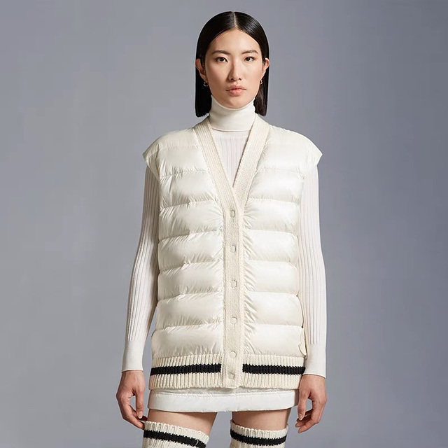 몽클레어 패딩 조끼 (컬러 아이보리, 블랙)