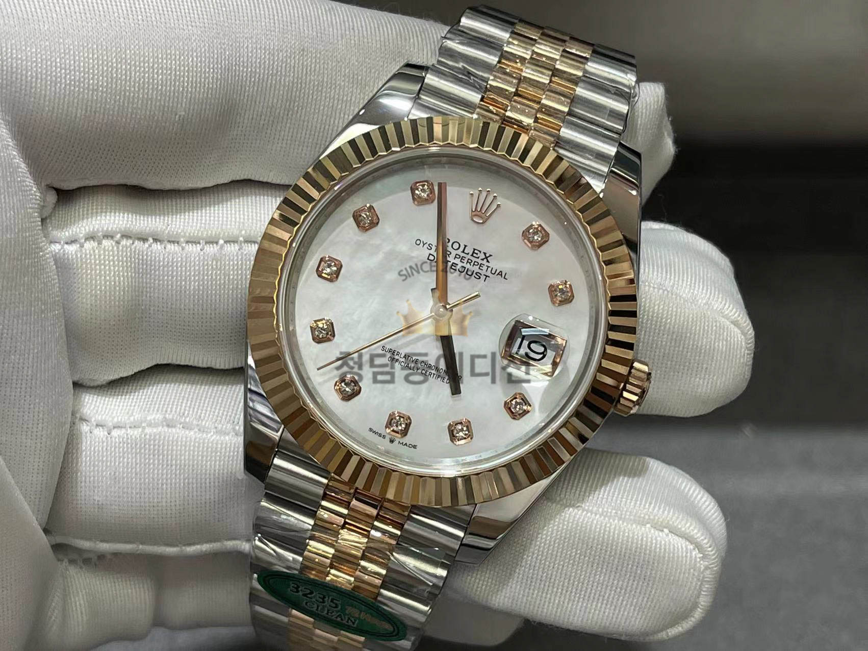 로렉스 데이트저스트 41 진주 자개 다이아 셋팅 1236333 (컬러 로즈골드)
