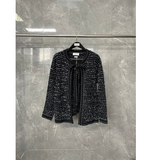 톰브라운 트위드 리본 가디건