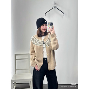 셀린느 노르딕 패턴 니트 가디건