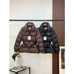 셀린느 트리옴프 벨트 다운 패딩 자켓 (컬러 브라운, 블랙)