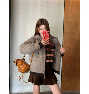 미우미우 플리스 집업 자켓 (컬러 그레이, 베이지)