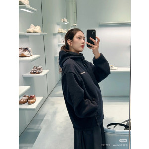 미우미우 플리스 후드 자켓