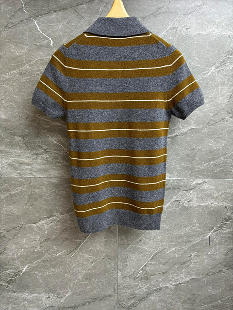 미우미우 스트라이프 니트 폴로