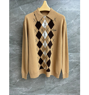 미우미우 아가일 니트 폴로