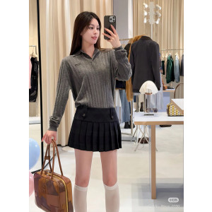 미우미우 케이블 니트 폴로