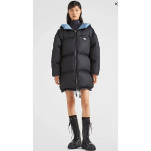 프라다 벨트 다운 롱 자켓 (컬러 브라운, 블랙)