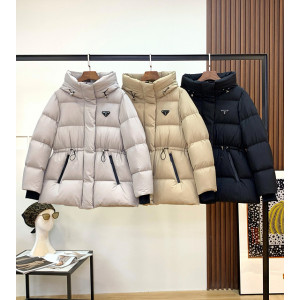 프라다 허리 스트링 다운 자켓 (3COLOR)