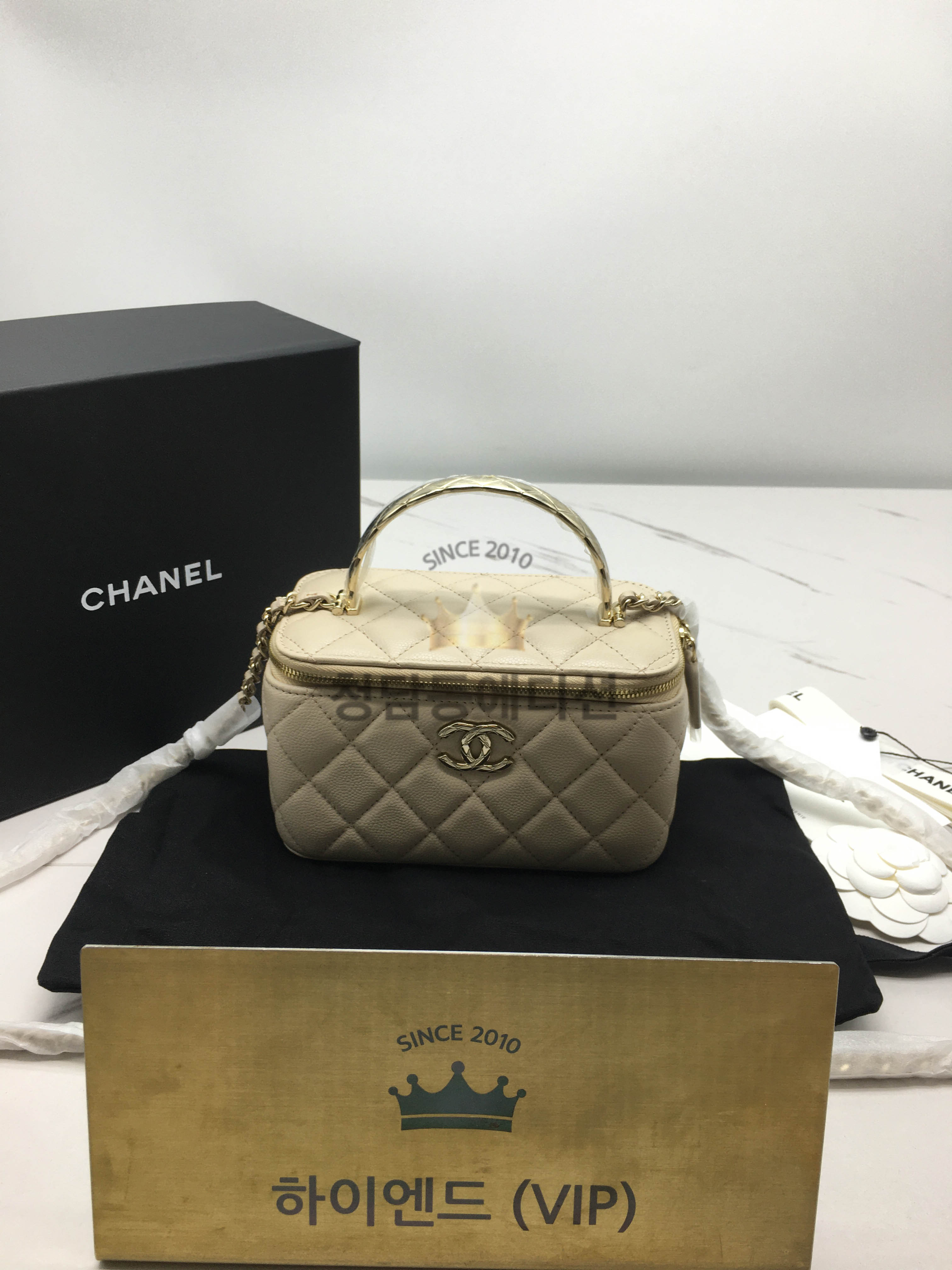샤넬 23K 탑핸들 베니티 (스틸 토트백)