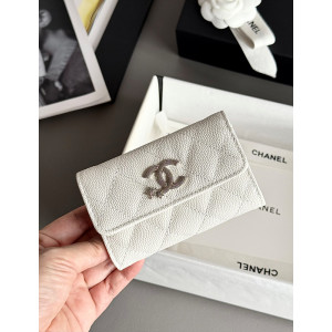 샤넬 25B CC 별 로고 캐비어 카드지갑 (컬러 화이트)