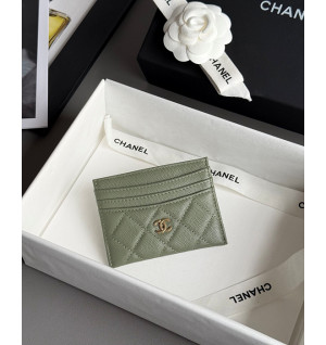 샤넬 25S 캐비어 카드홀더 (컬러 그린)