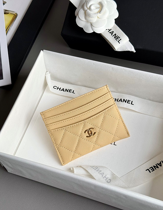 샤넬 25S 캐비어 카드홀더 (컬러 베이지)