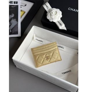 샤넬 25S 캐비어 카드홀더 (컬러 골드)