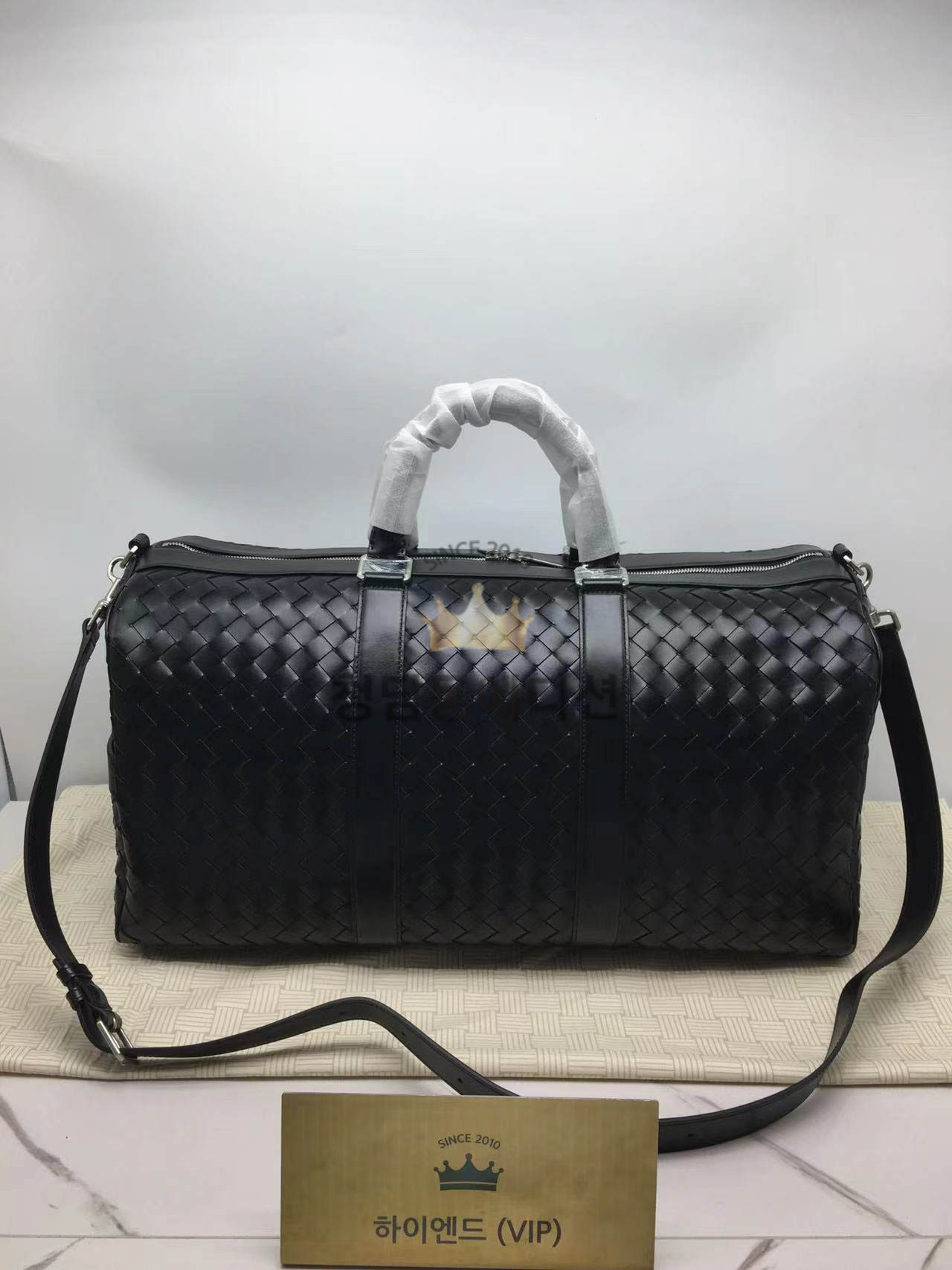 보테가 베네타 인트레치아토 더플백 55 (컬러 블랙)