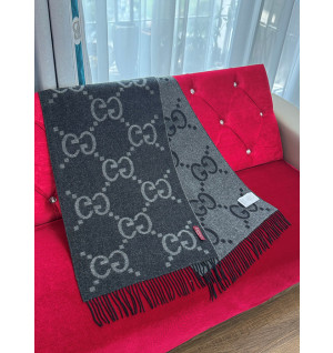 구찌 캐시미어 자카드 머플러 (컬러 블랙)